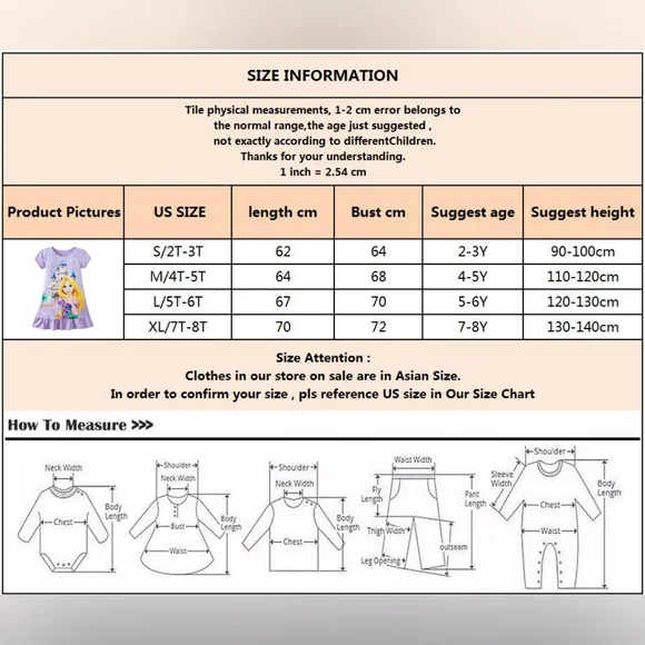 4T Girls Disney Frozen Elsa Anna Nightgown Short Sleeve Sleep Dress Elsa Pajamas - Picture 5 of 5